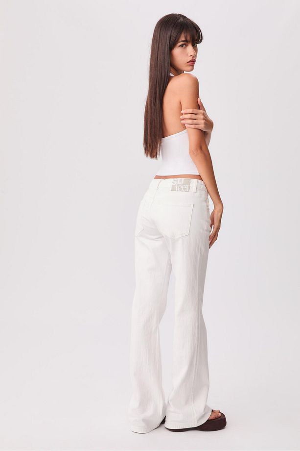 Çan paça düşük bel kot pantolon - 5