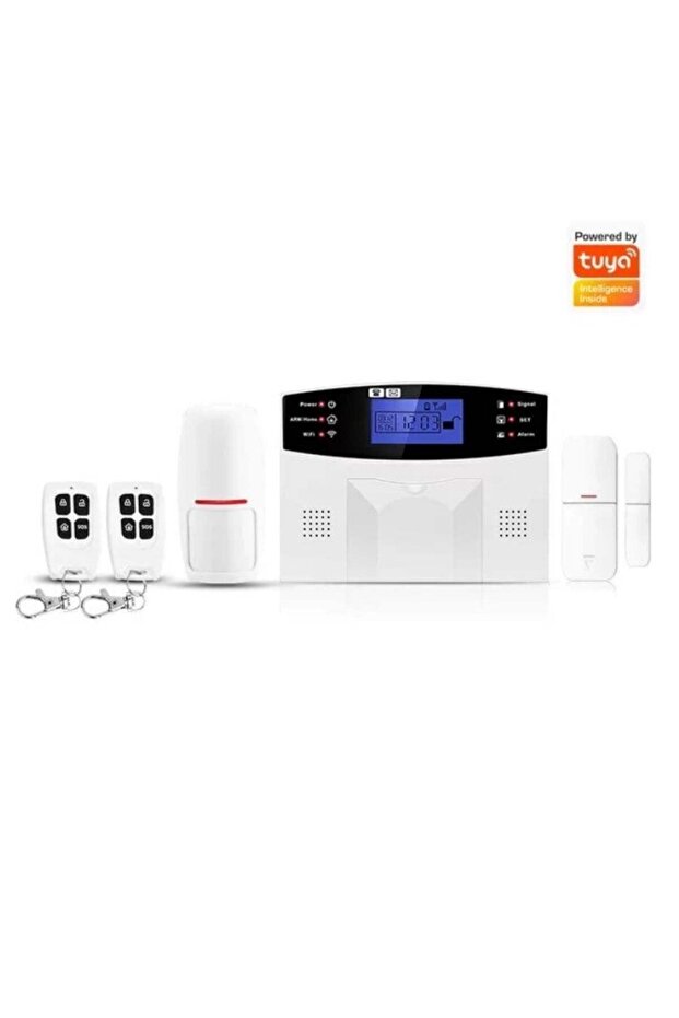 AQ5 intelligent alarm system with LCD display, wireless, with 2 sensors and 2 remote controls, white - 5