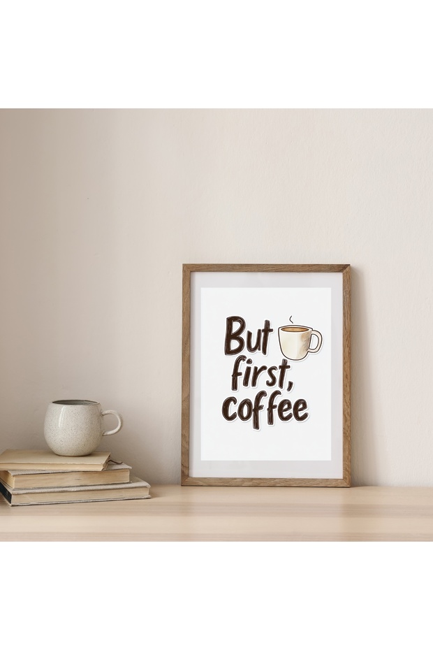 Coffee & Calm – 3’lü Minimal Kahve Temalı Poster Seti, Retro Sanat Baskısı, Duvar Dekoru,tablo - 5
