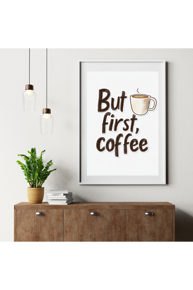 Coffee & Calm – 3’lü Minimal Kahve Temalı Poster Seti, Retro Sanat Baskısı, Duvar Dekoru,tablo - 2