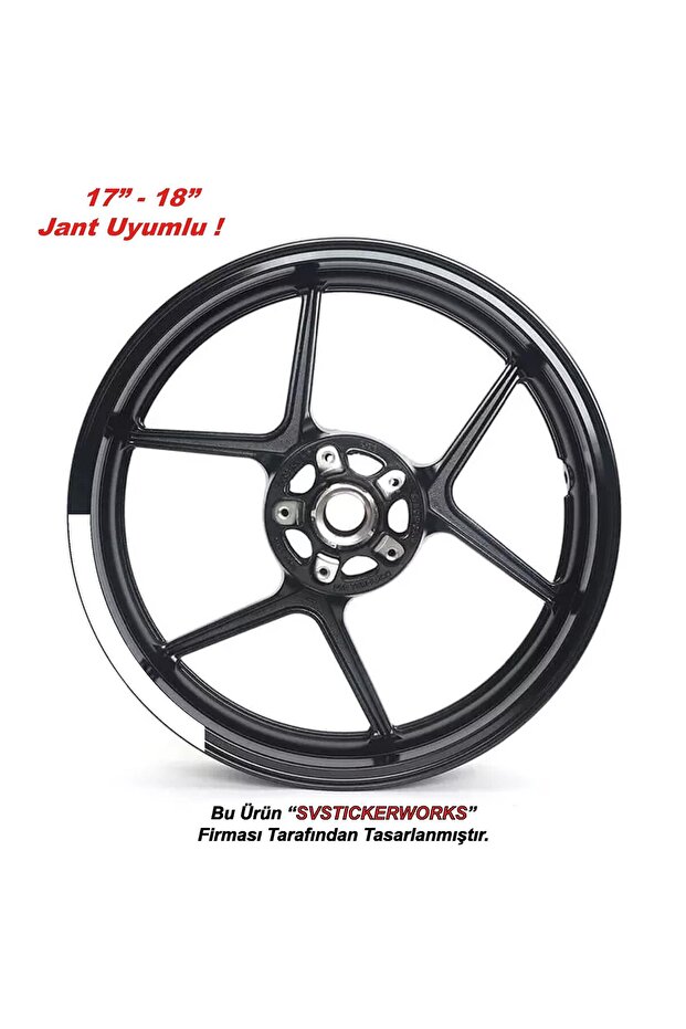 Quarter Rim Outer Covering Motorcycle Rim Sticker Set of 4 Sticker Model