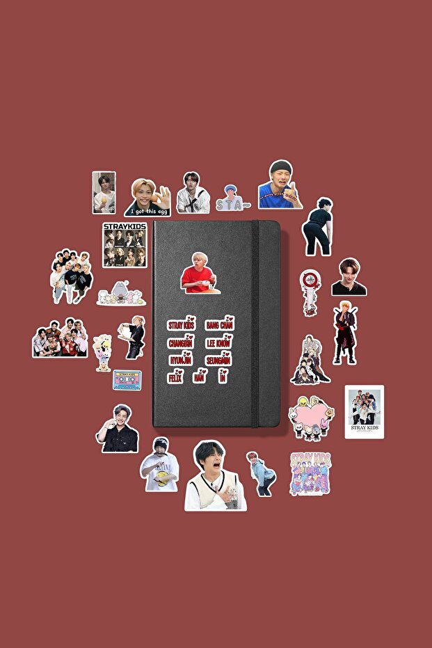 ملصق للكمبيوتر المحمول من Stray Kids Kpop/bullet Journal Defter