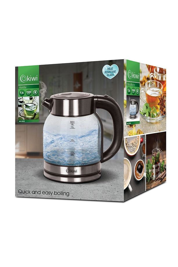 Kk-3333 Çelik Tabanlı Cam Su Isıtıcı Kettle - 3