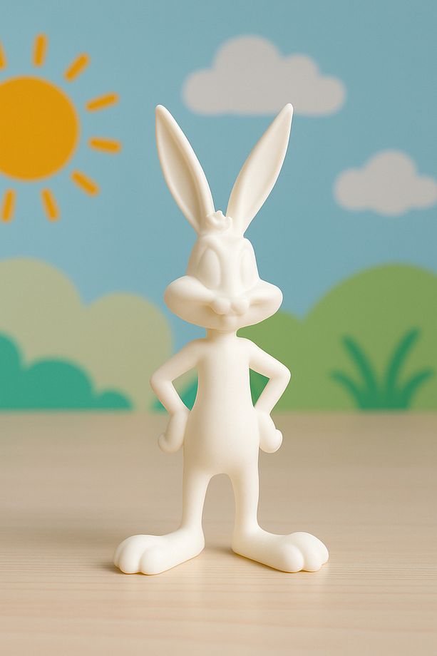 🎨 Boyanabilir 3D Bugs Bunny Figürü – Çocuklar İçin Eğlenceli Hobi Oyuncağı - 4