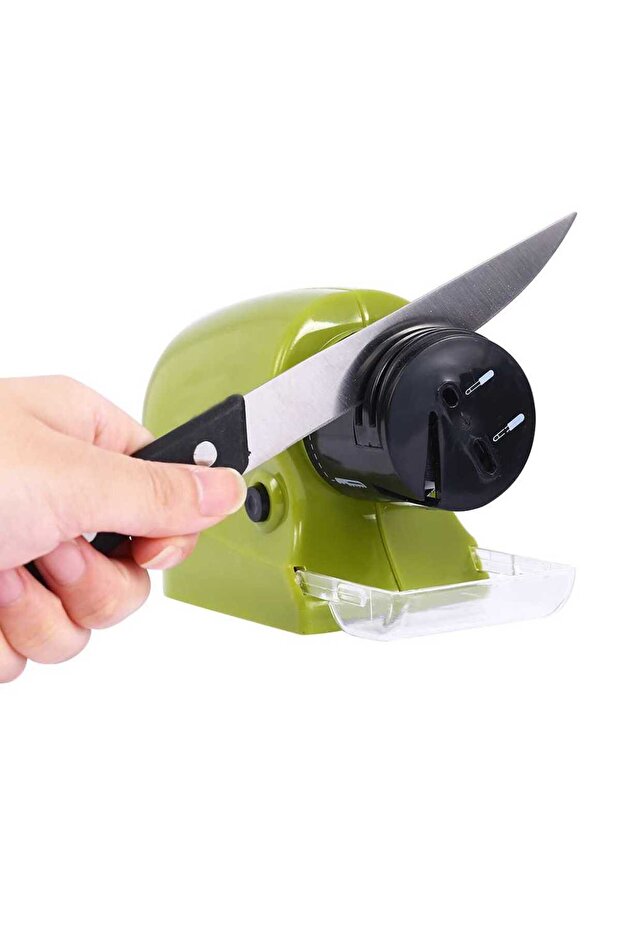 Portable electric knife and scissors sharpener with polishing function - 1