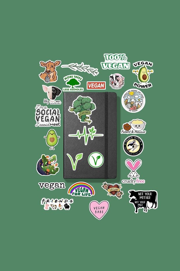 Vegan Sticker Pack /Bullet Journal Notebook Sticker Agenda Laptop Sticker