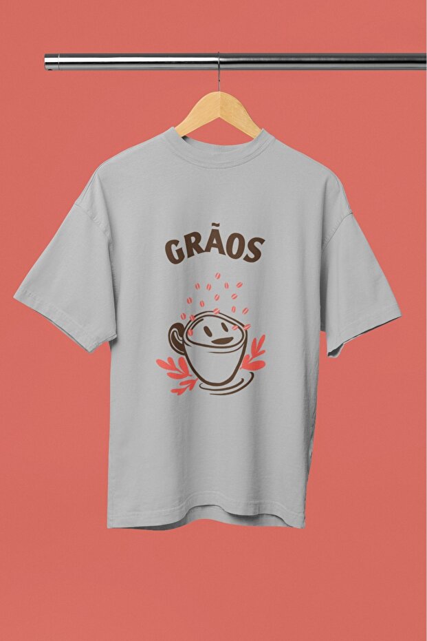 Men/Women Graos Transfer Printed Round Neck Short Sleeve T-Shirt