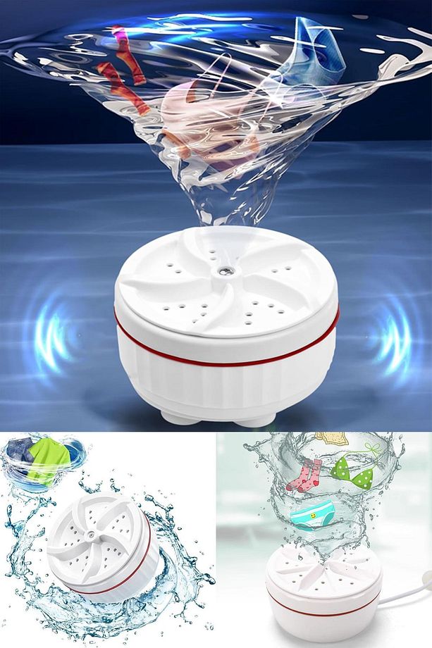 USB’li Mini Turbine Çamaşır Makinesi – Taşınabilir, Sessiz, Güçlü Performans Mini Çamaşır Makine 🧼 - 2