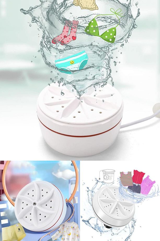 USB’li Mini Turbine Çamaşır Makinesi – Taşınabilir, Sessiz, Güçlü Performans Mini Çamaşır Makine 🧼 - 3
