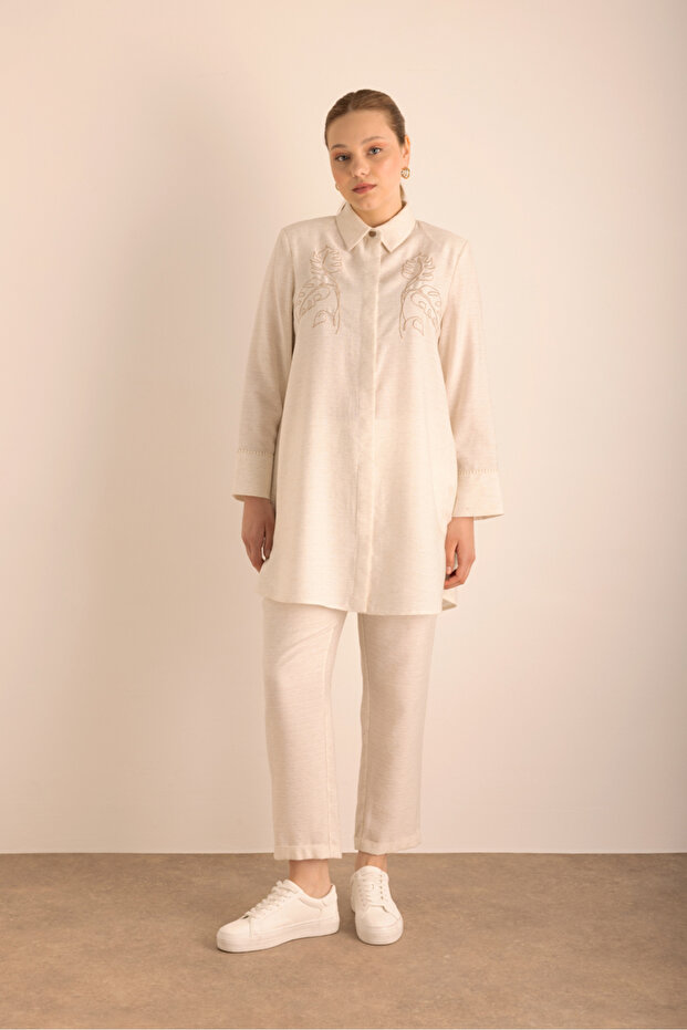 تونيك من الكتان الفيسكوز المطرز - 2