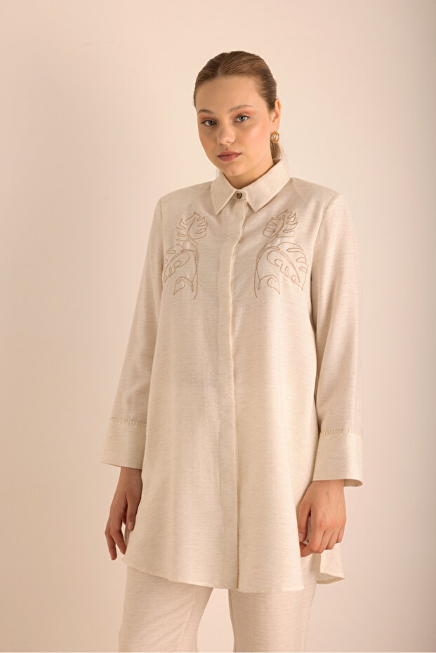 تونيك من الكتان الفيسكوز المطرز - 6