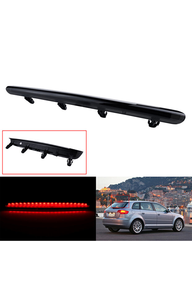 ضوء الفرامل LED الخلفي الأحمر عالي المستوى الثالث 8P4945097C لسيارة أودي A3 8P هاتشباك موديل 04-12