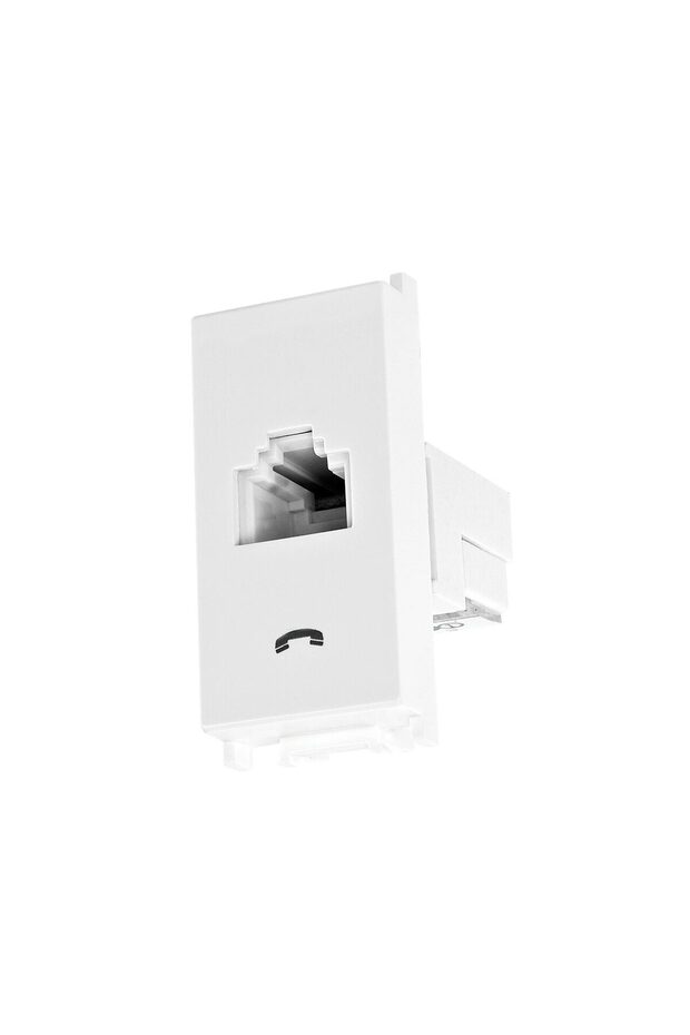 WHITE MODULAR TELEPHONE SOCKET - 1