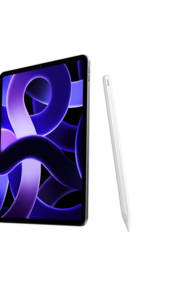 Wireless active stylus for iPhone iPad + replaceable tip white - 3