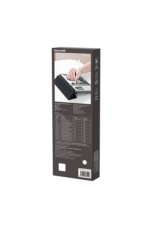 Wireless active stylus for iPhone iPad + replaceable tip white - 6