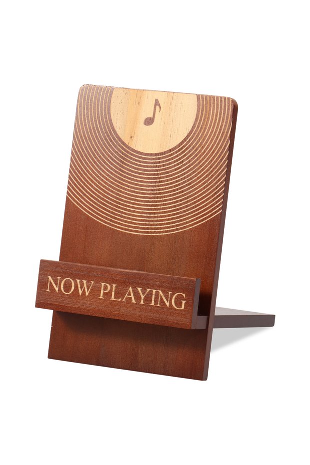 brown Now Playing Vinyl Record Stand Wood Vinyl Record Holder Vintage Record Holder Stand Decorative