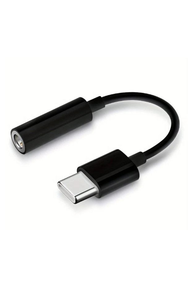 black USB Type C To 3.5 Jack Earphone Adapter USB-C 3 5mm Audio Cable Converter For IPhone 15 15 Pro