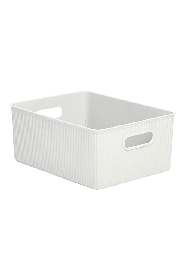 Impact Resistance Vertical Wavy Design Rectangular Multipurpose Storage Basket 15 Liter