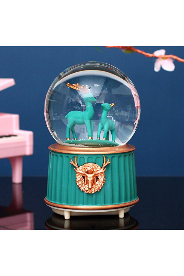 Yeşil Geyik Kar Küresi Küçük Boy JM2105-45 - 1
