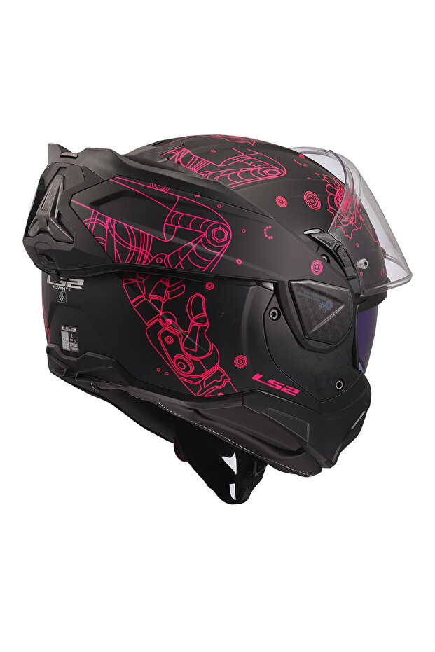 ADVANT 2 SOPHIA MAT SİYAH-PEMBE KASK - 8