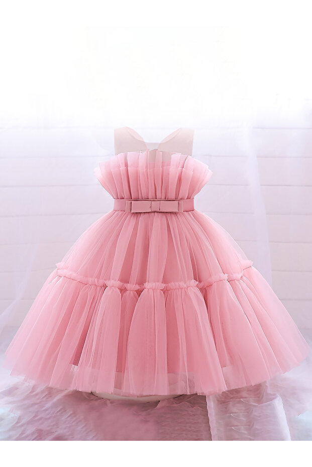 D' Daniela - Selena Dark Pink Mesh Gown