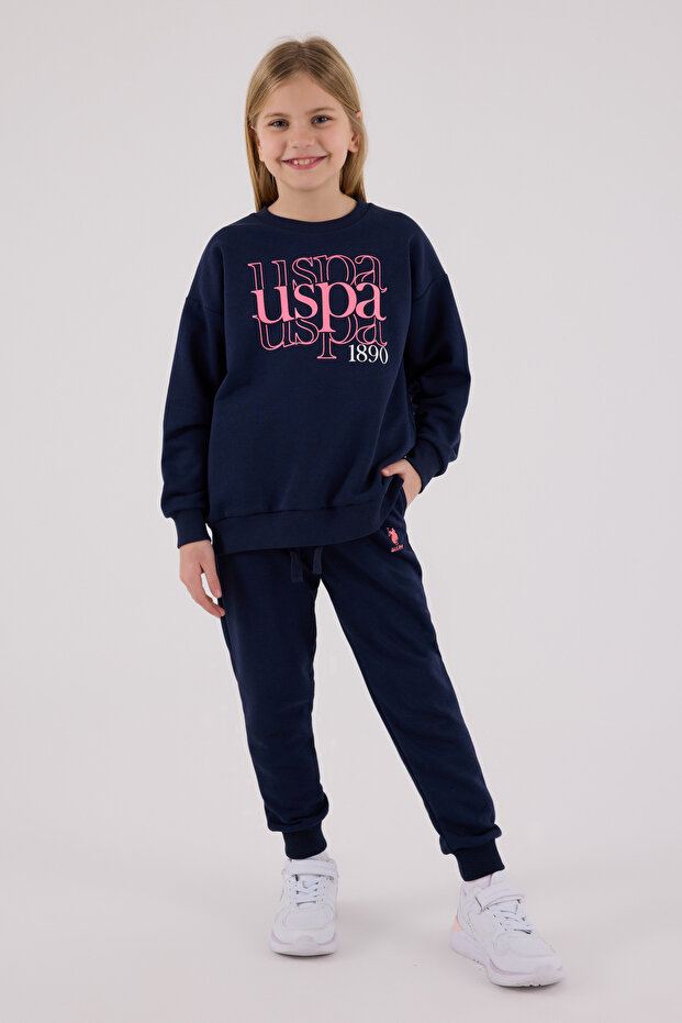Licensed Girls' Top and Bottom 2 Piece Tracksuit Set