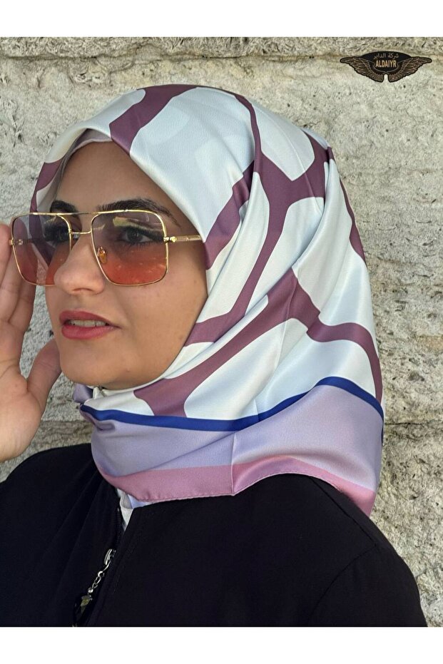 Eșarfă din raion cu model - 1