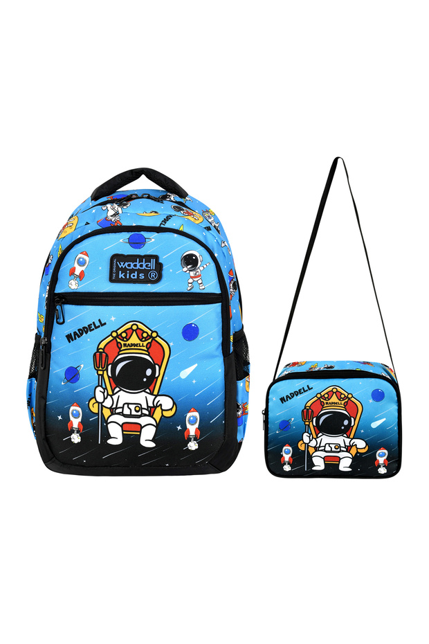 حقيبة ظهر مدرسية ابتدائية مرخصة بنمط رائد الفضاء الملك - 1