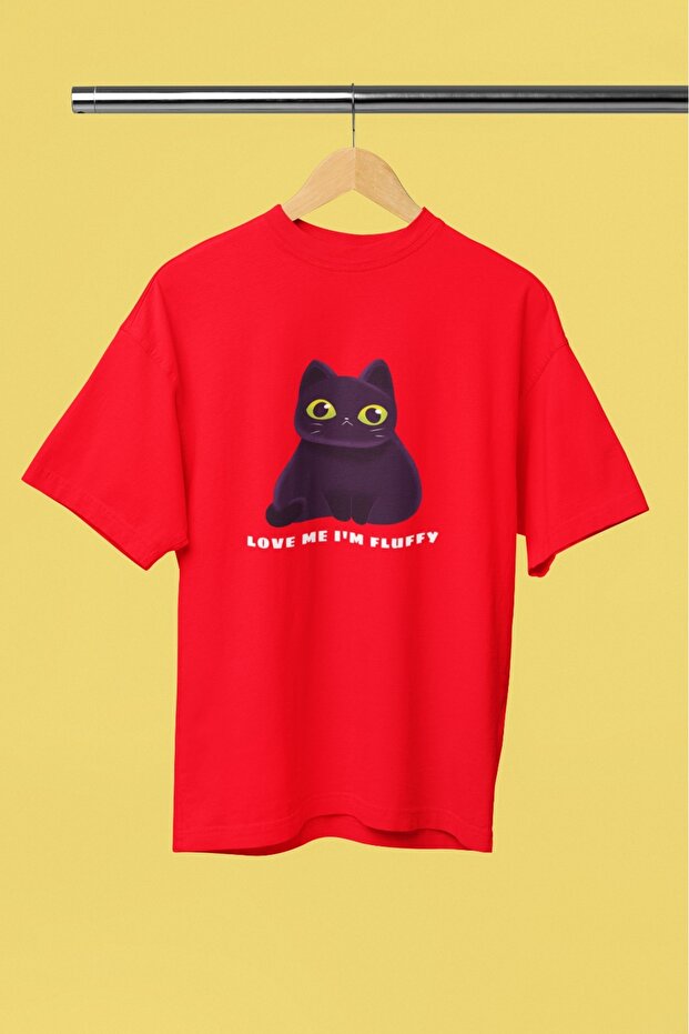 Men/Women I'M Fluffy Transfer Printed Round Neck Short Sleeve T-Shirt
