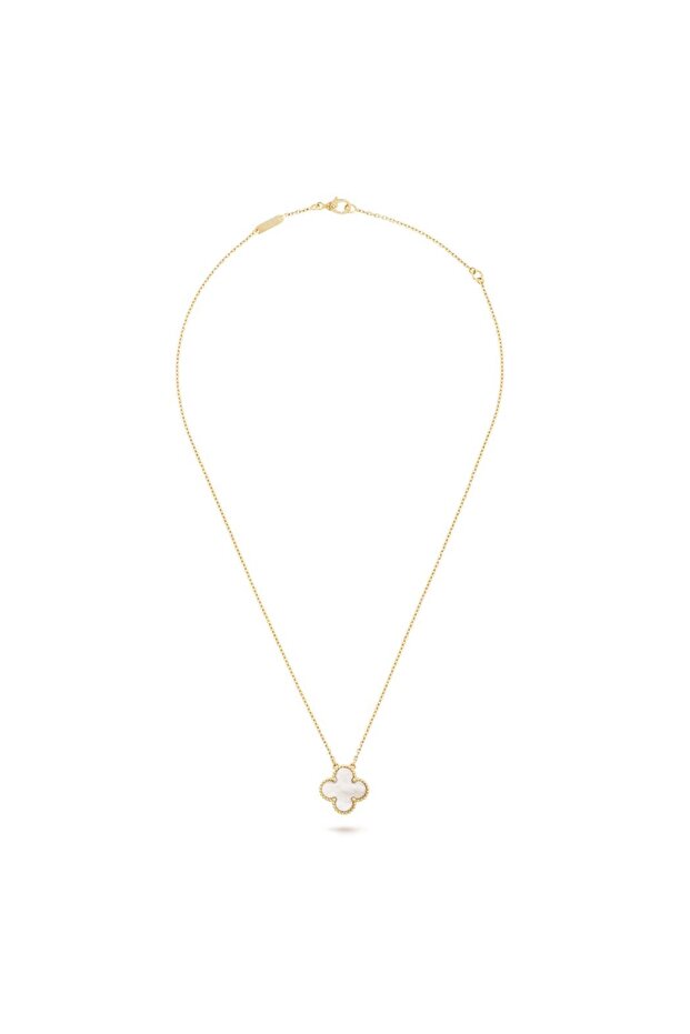 Van Cleef Yonca Kolye Beyaz - 5