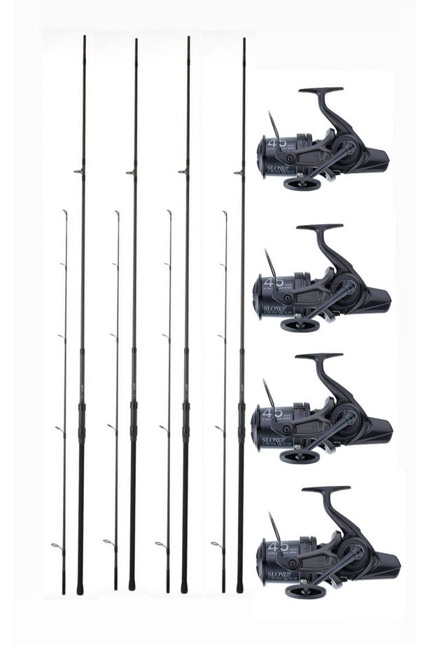 Profesyonel 4’lü Sazan Seti̇- Crosscast Scw 5000 Ld Qd Crosscast 3.05 3.00lb Kamış - 1