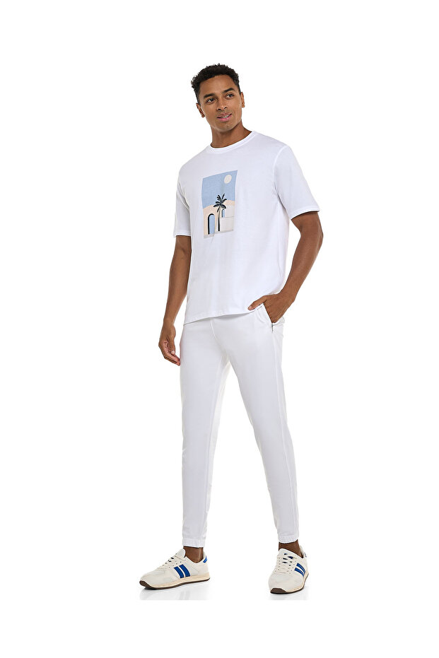 White MCF-KNIT JOGGER-S-XXL