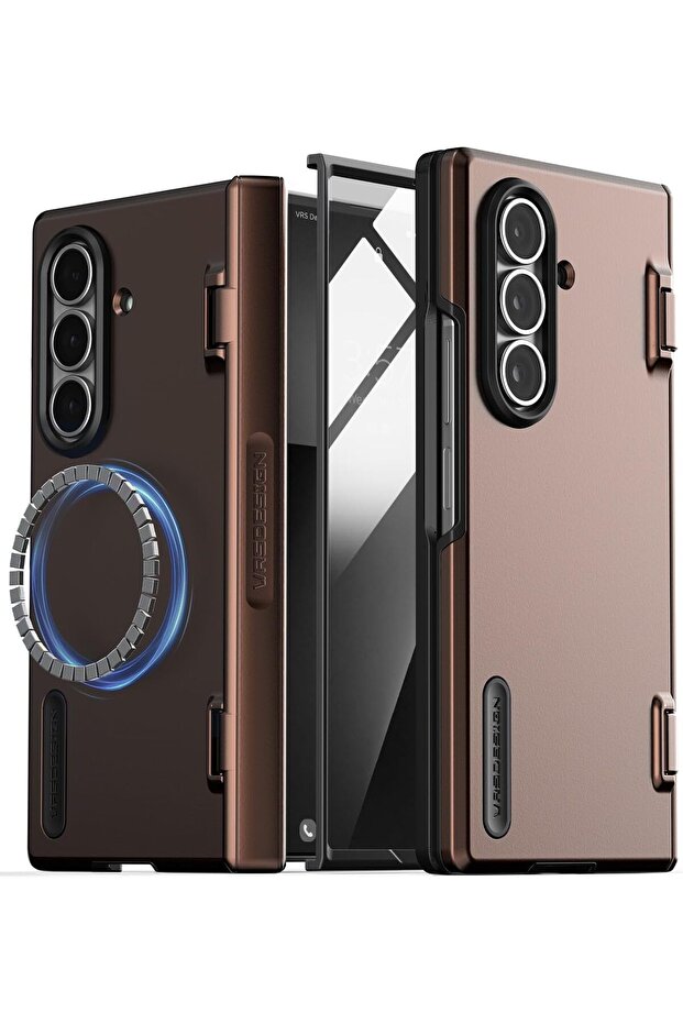 Terra Guard Modern Halo 360 for Samsung Galaxy Z Fold 7 case MagSafe compatible DarkBrown