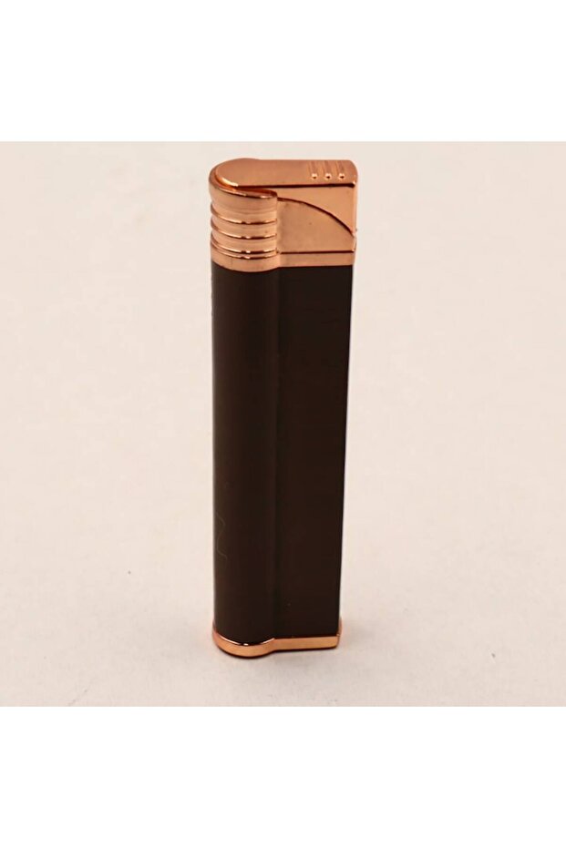Slim Gas Lighter with Adjustable Flame, Refillable, Windproof, Gray, 8 cm, - 3