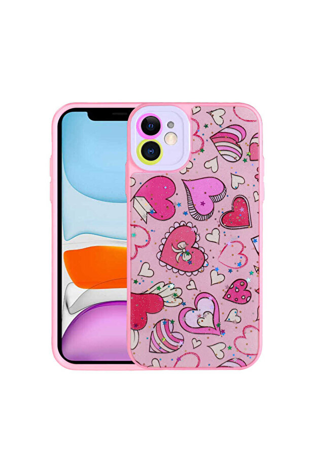 iPhone 11 Compatible Camera Protected Hard Pattern Tknc Pami Case-No1 - 1