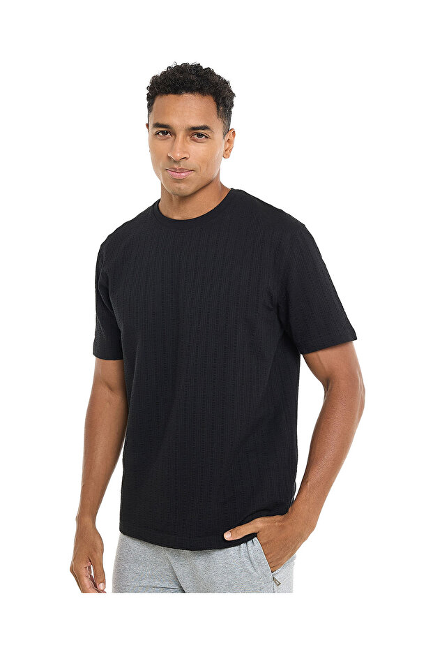 Black MYF SS KNIT TEE-S-XXL