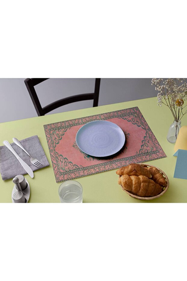 Nostalgic Patterned American Service Polyester Rectangular - 2