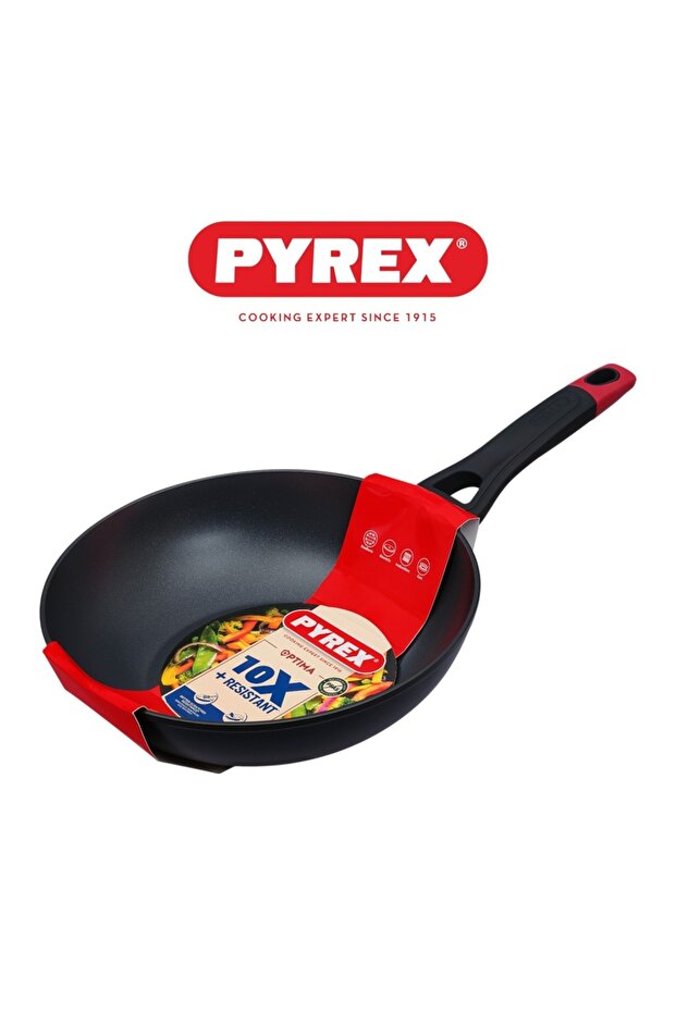 Optima+ Aluminium Wok 28cm – PFAS-Free Non-Stick Wok – Suitable for All Stovetops