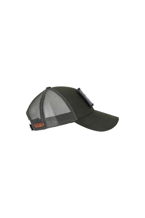 Kartal Değiştirilebilir Patch'li Unisex Haki Yeşil Fileli Şapka - 2