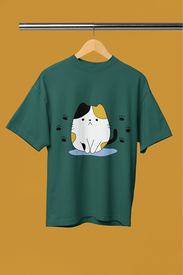 Men/Women Cute Patter Transfer Printed Round Neck Short Sleeve T-Shirt
