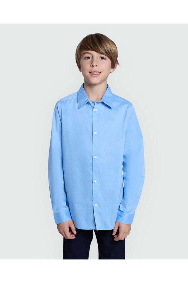 Placid Blue Boys’ Shirt With Long Sleeves –