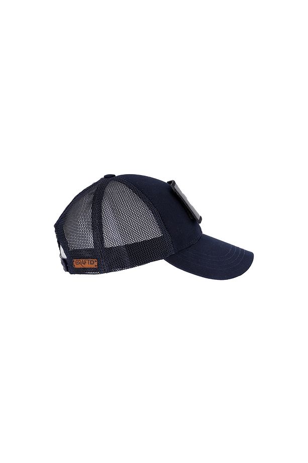 Kartal Değiştirilebilir Patch'li Unisex Lacivert Fileli Şapka - 2