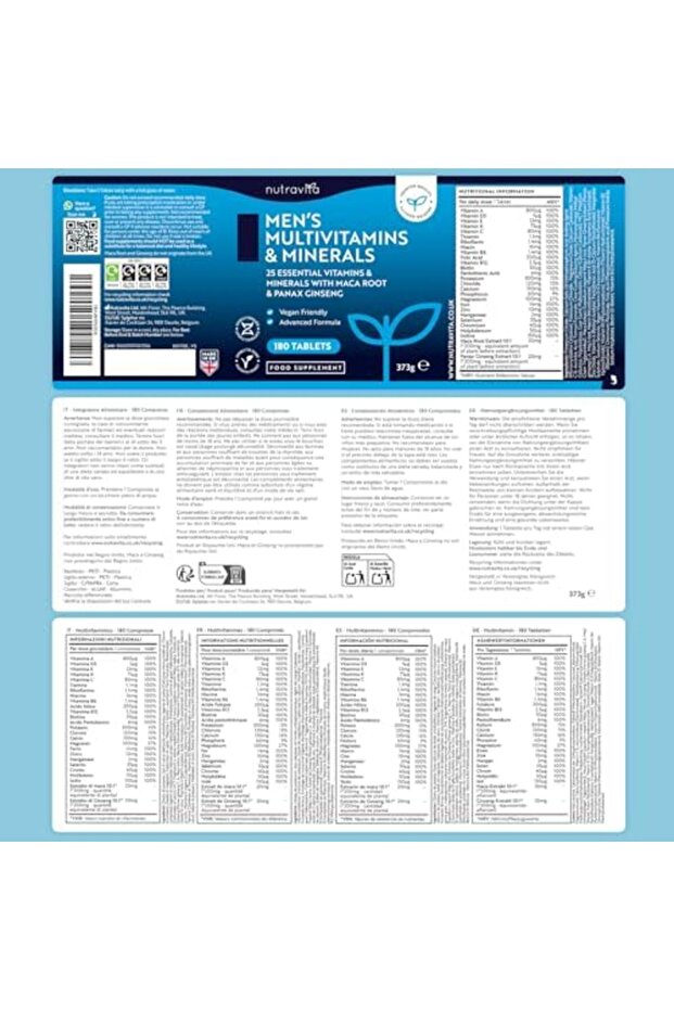 Men's Multivitamins and Minerals - 25 Essential Active Vitamins and Minerals with Added Maca Root an - 6