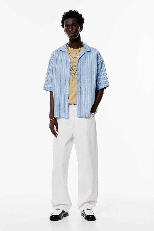 Kısa kollu çizgili gömlek - 3