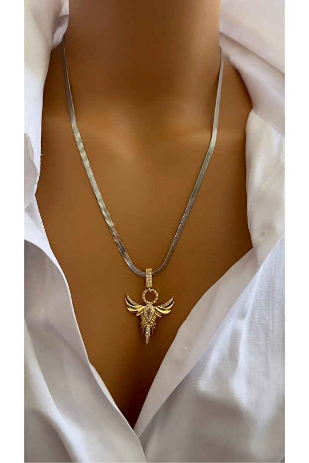 çelik charm kolye - 3