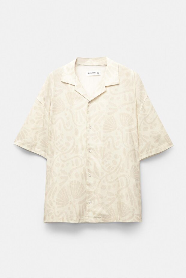 Baskılı kısa kollu gömlek - 6