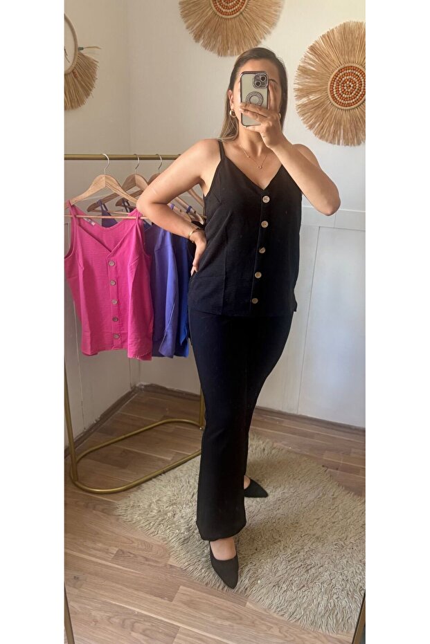 Ayrobın Askılı Bluz - 2