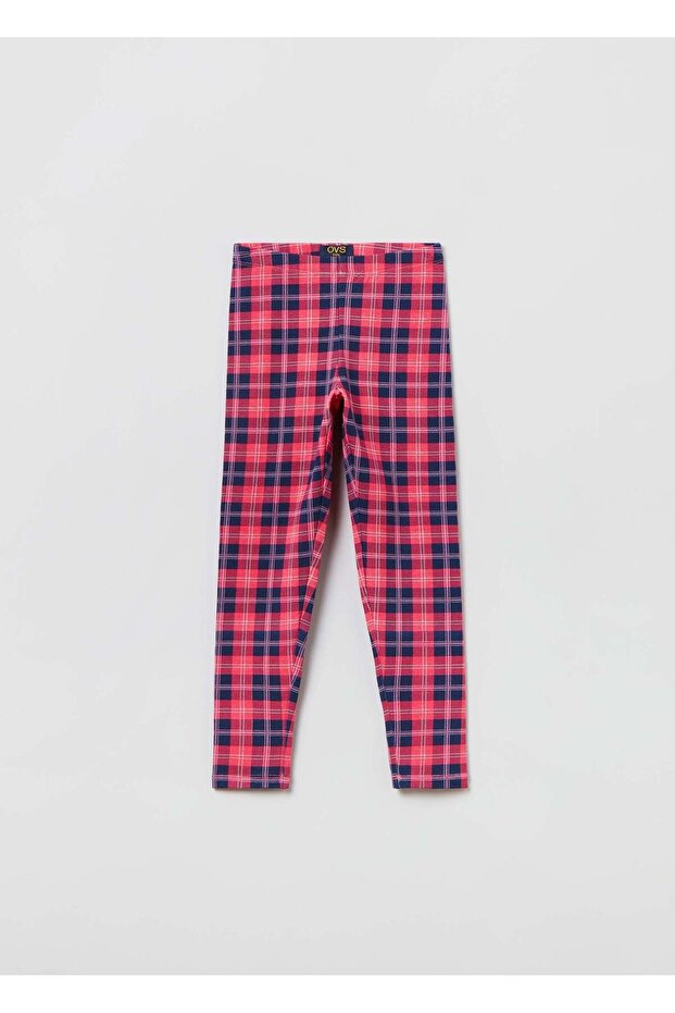 Girls Checked Leggings