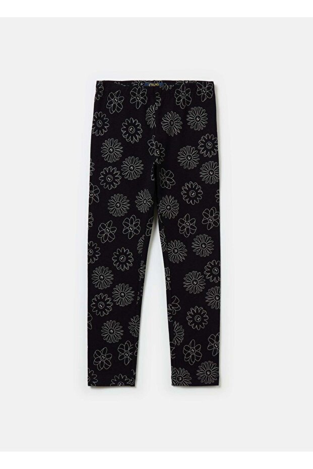 Printed Stretch Cotton Leggings