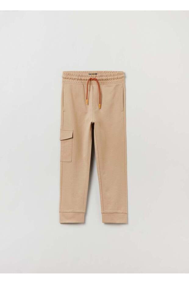 بنطال رياضي مخملي برباط - 1